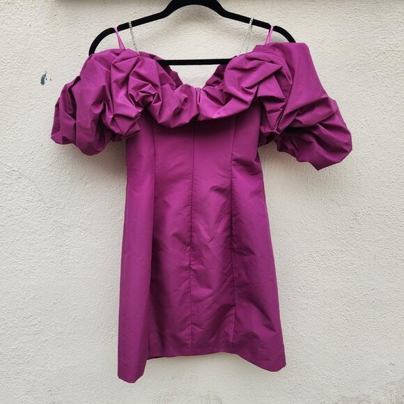 MNG Limited Edition Puffed Sleeves Short Dress - Picture 8 of 11